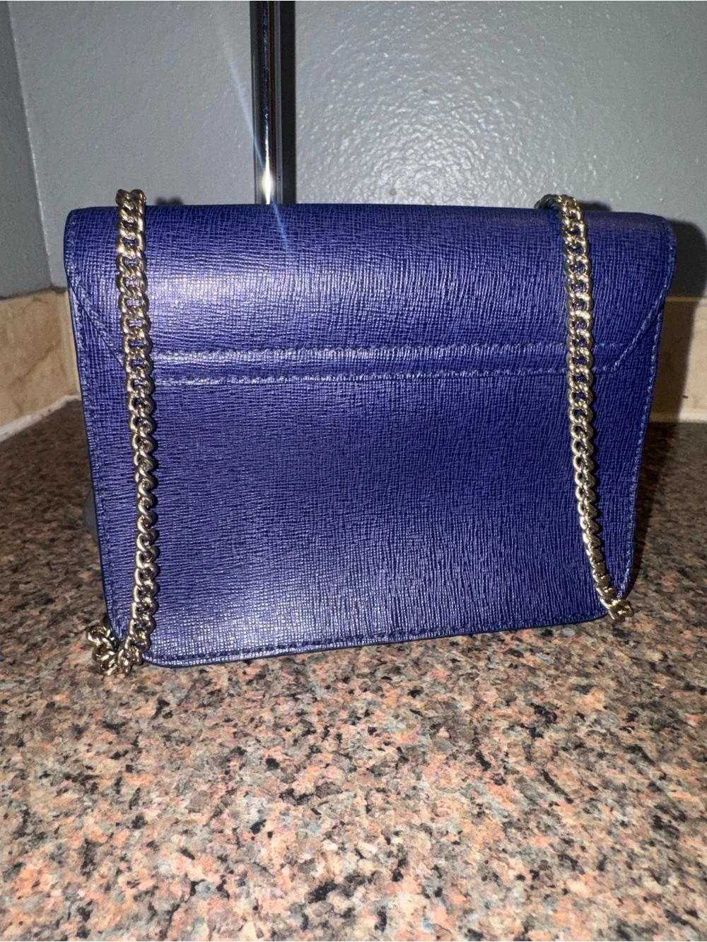 Furla metropolis rare Royal Blue color Leather Crossbody EUC